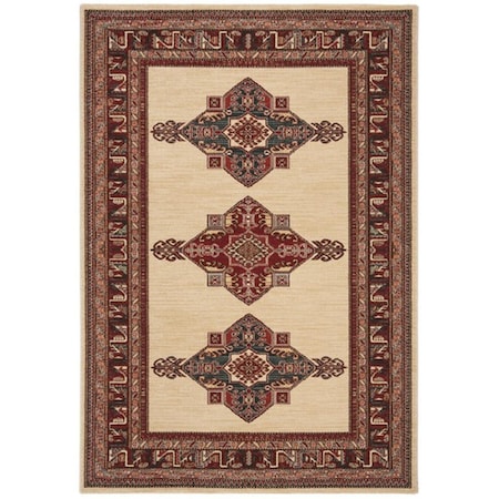 Safavieh 8 x 11 ft. Mahal Collection Global Rectangle Power Loomed RugCreme & Red MAH628A-8